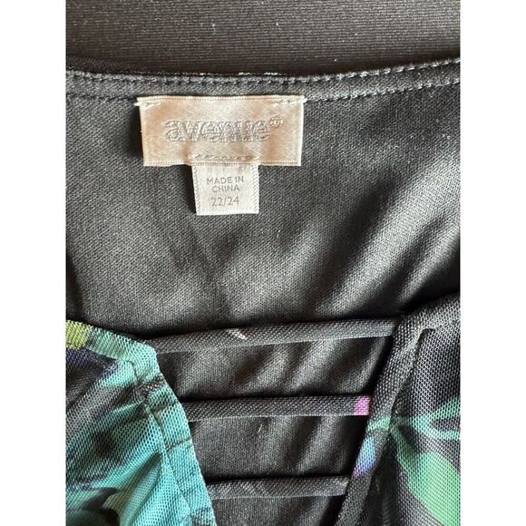 Avenue Semi-Sheer Tunic Top, 22 3/4 Sleeves, Watercolor Whimsigoth Fairy‎ - Picture 4 of 7